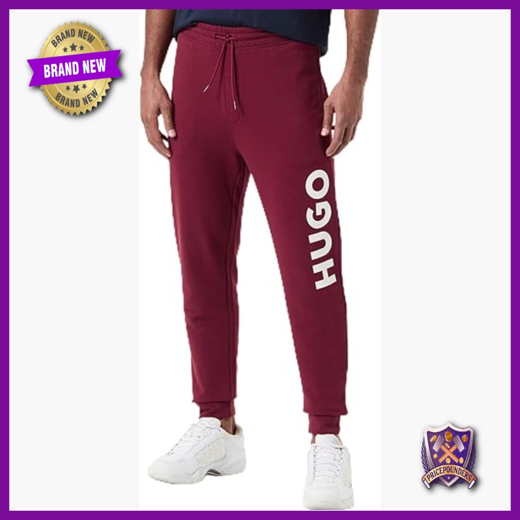 Men's Cotton Sweatpants With Logo, Regular Fit, Mid Rise